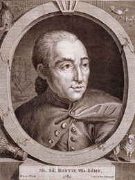 Författarporträtt av Restif de la Bretonne, Nicolas Edmé