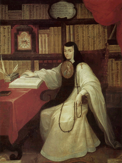 Författarporträtt av Sor Juana Inés de la Cruz