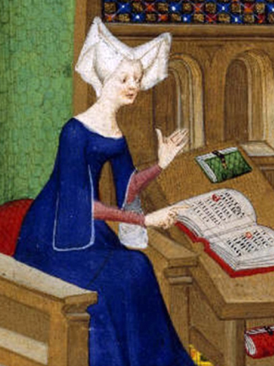 Författarporträtt av Christine de Pisan