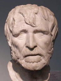 Författarporträtt av Hesiodos